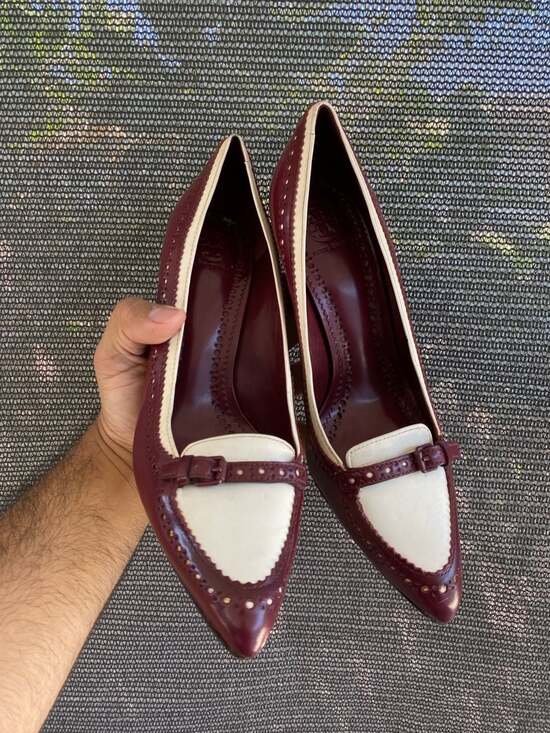 Tory Burch Shoes - Tory Burch Burgundy Heels